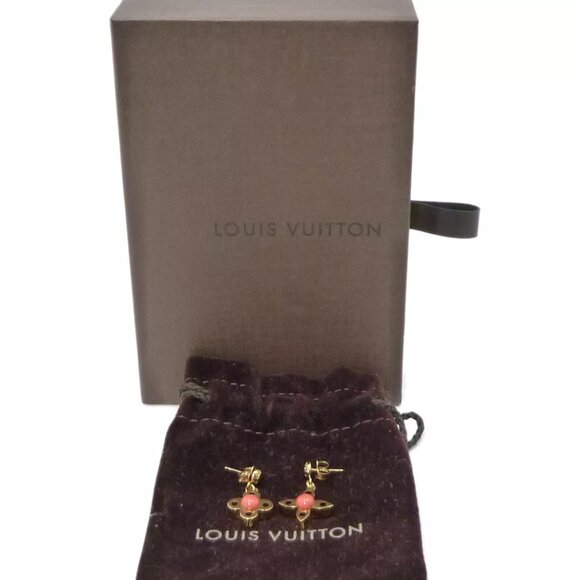 LOUIS VUITTON Hide and Seek Earrings Gold - Picture 1 of 12